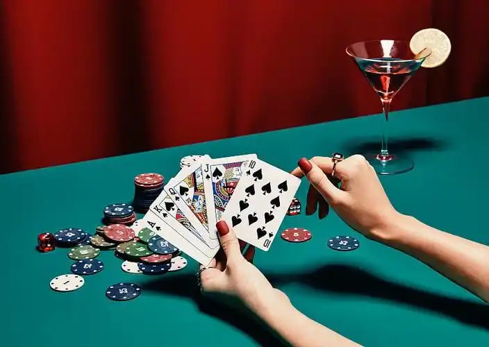 Kartu baccarat dengan nilai dan perhitungan