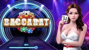 Dealer membagikan kartu dalam permainan baccarat